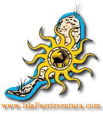 Logo IslaFuerteventura — sol, cabra majorera e isla